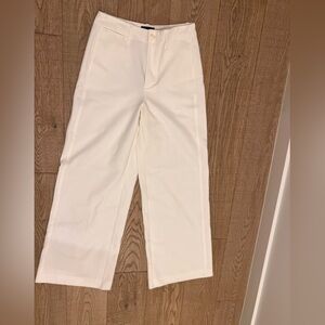 NWT Rag & Bone Sofia Ponte wide leg pants in ivory/white.  Size sold out online!